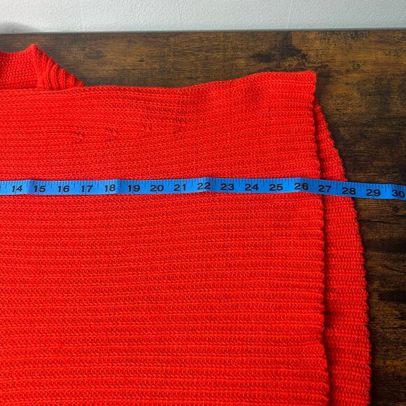 Cabi Oversized Knit Ruby Pullover Sweater Short Sleeve Orange/Red Women's S Boho - Picture 8 of 8